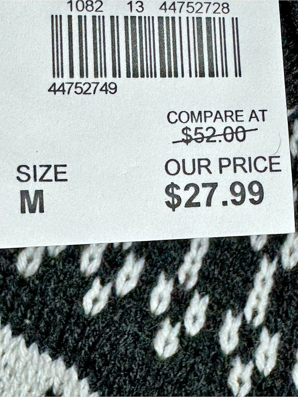 Cato Black & White Fringe Turtleneck Sweater Size Medium NWT - Picture 7 of 7